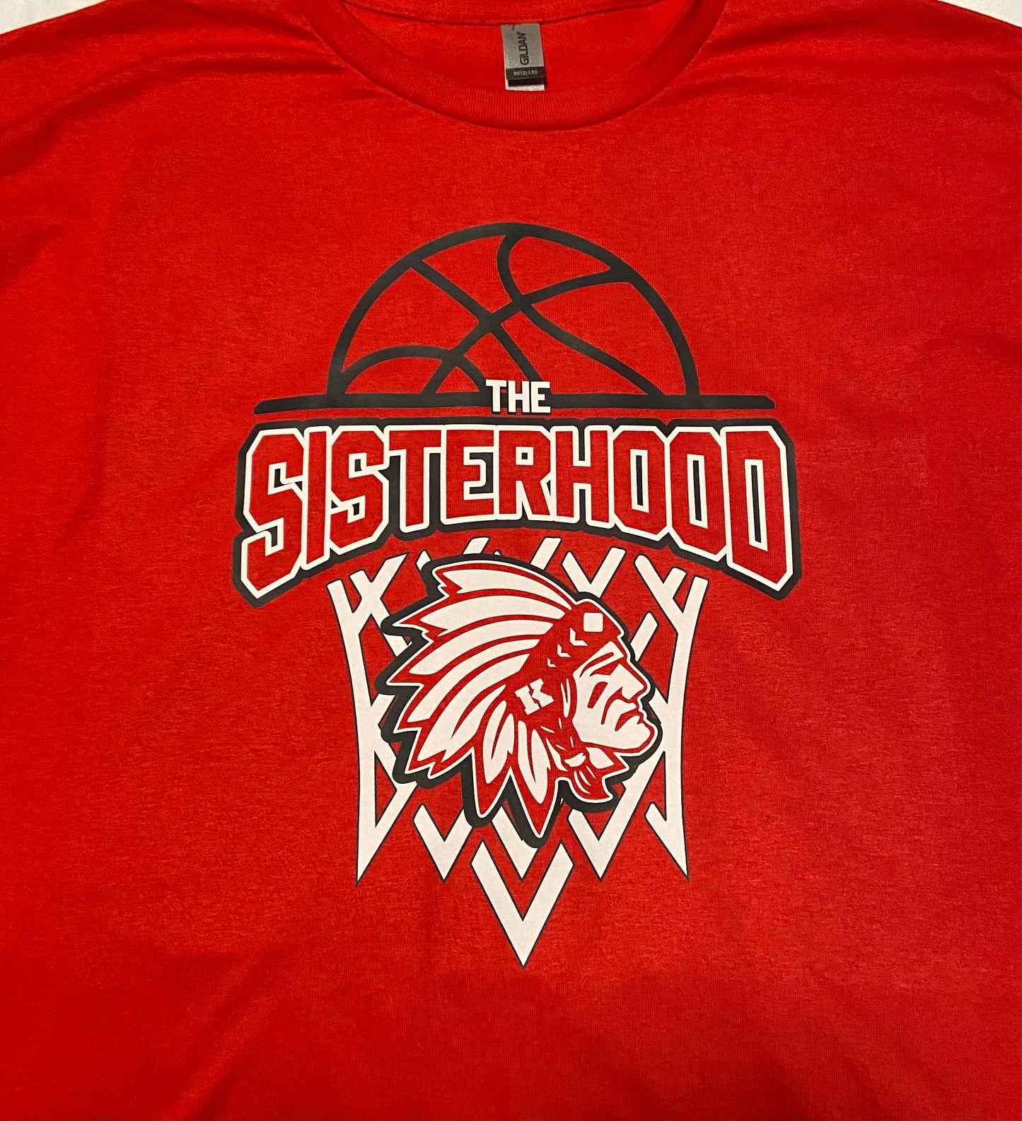 Knox Lady Redskins "The Sisterhood" Basketball T-shirt - Red - Adult and Youth Sizes