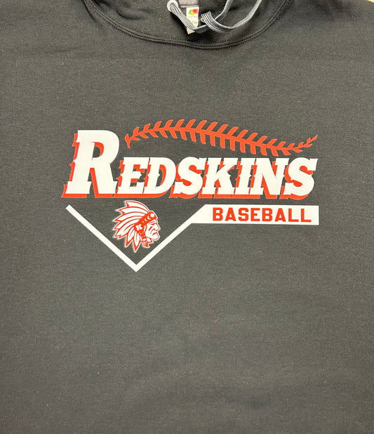 Knox Redskins Baseball T-shirt - Black - Adult and Youth Sizes