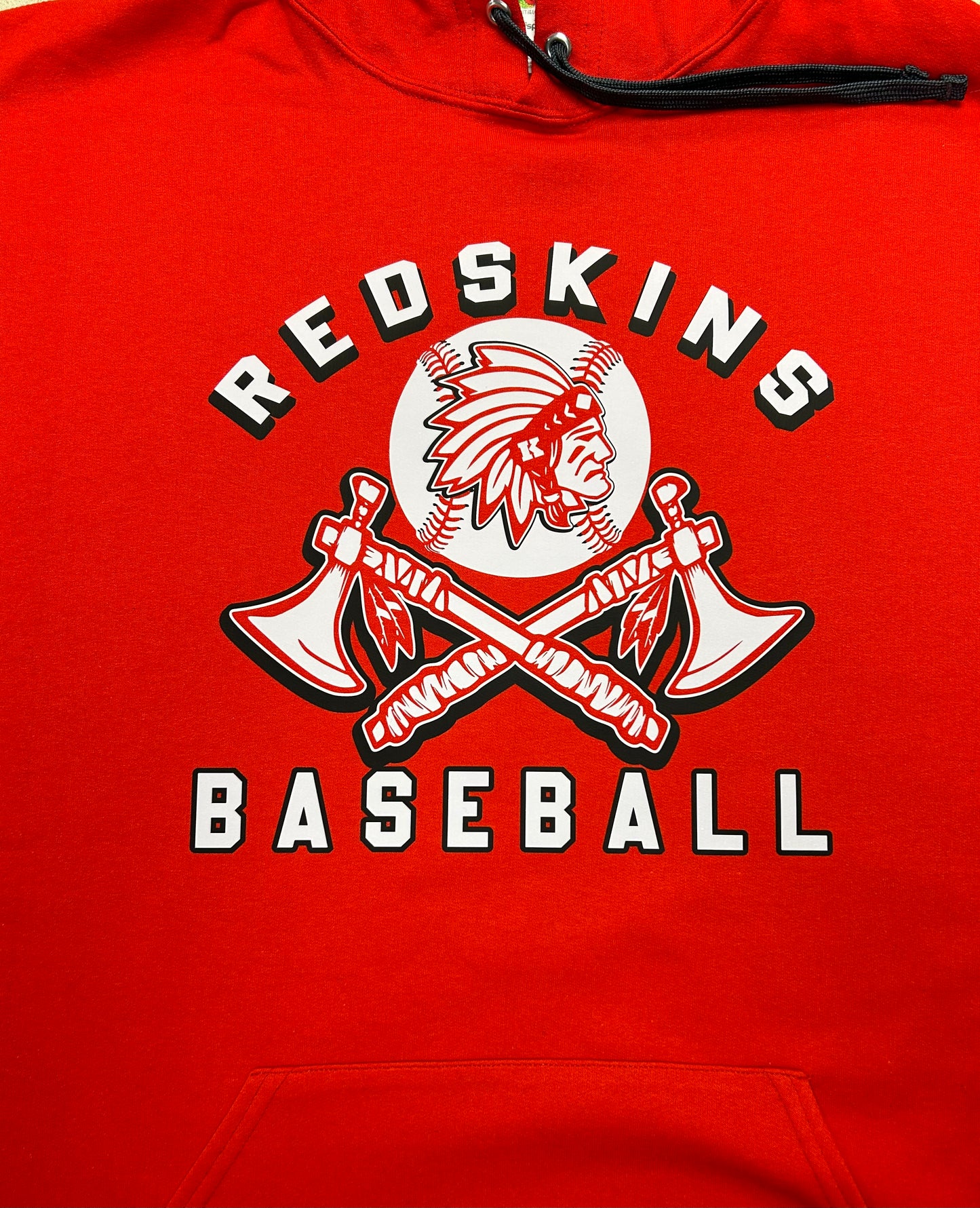 Knox Redskins Baseball Tomahawk T-shirt - Red - Adult and Youth Sizes