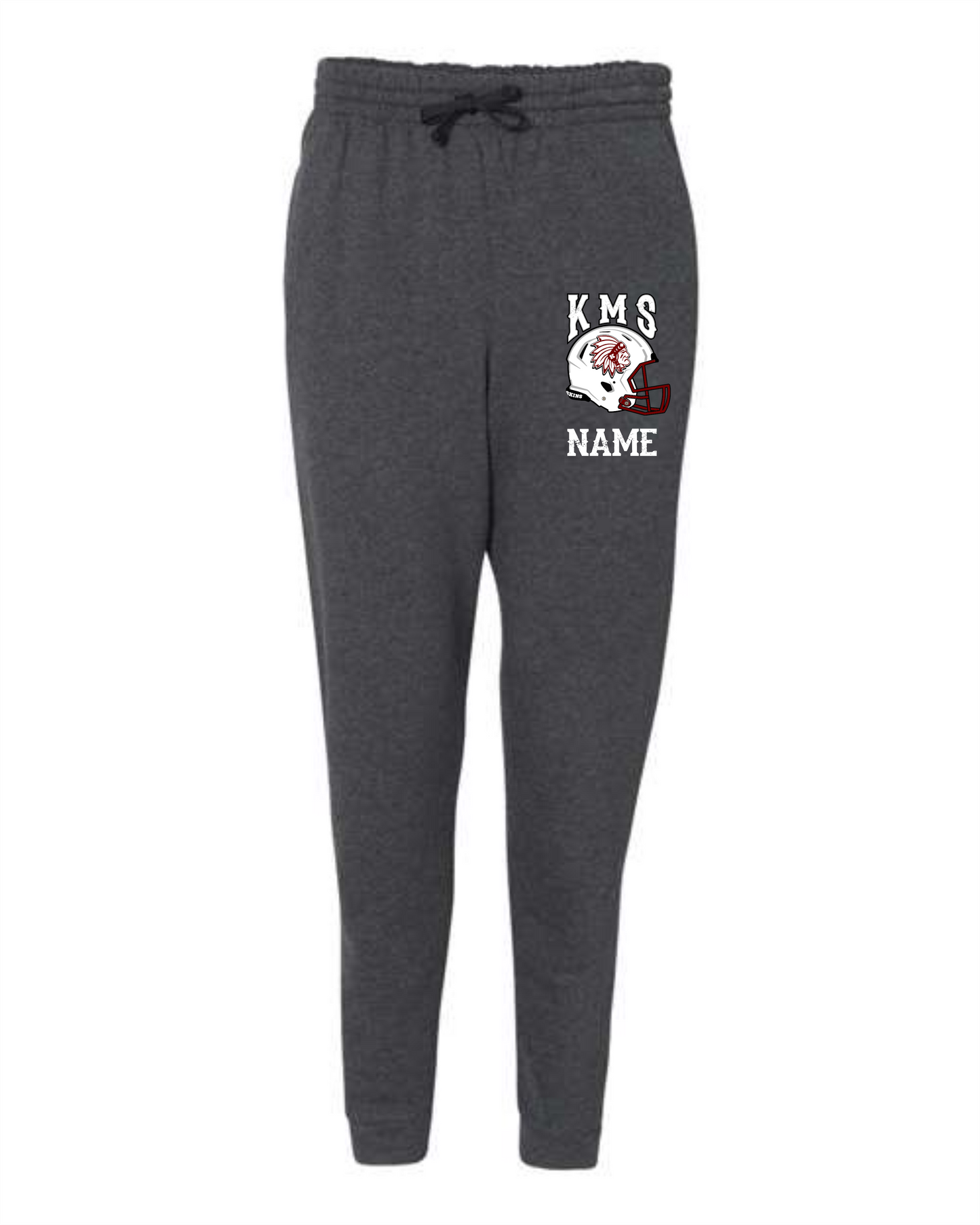 KMS Redskins FOOTBALL Team Joggers - 2 Color Choices - Add Your Name