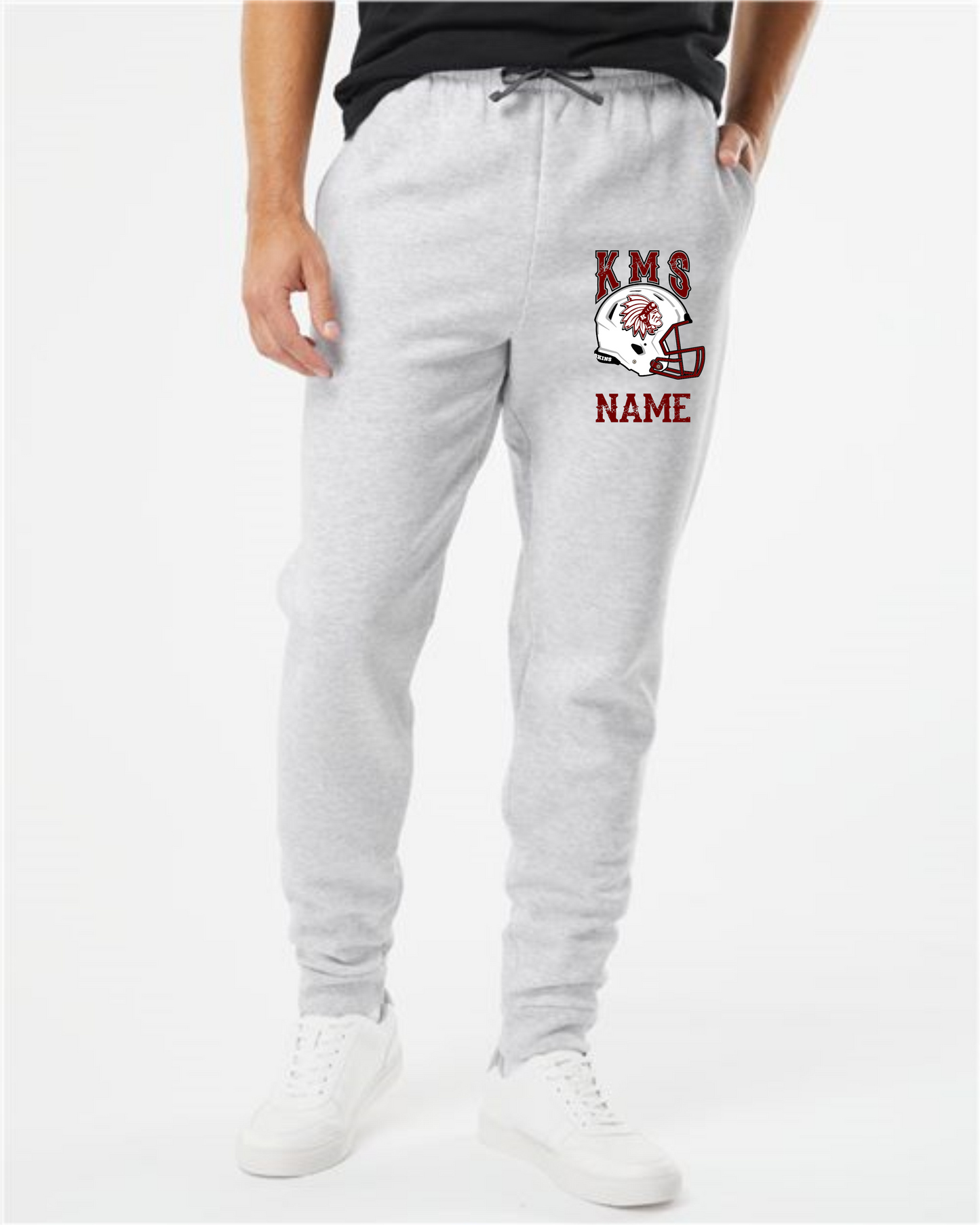 KMS Redskins FOOTBALL Team Joggers - 2 Color Choices - Add Your Name