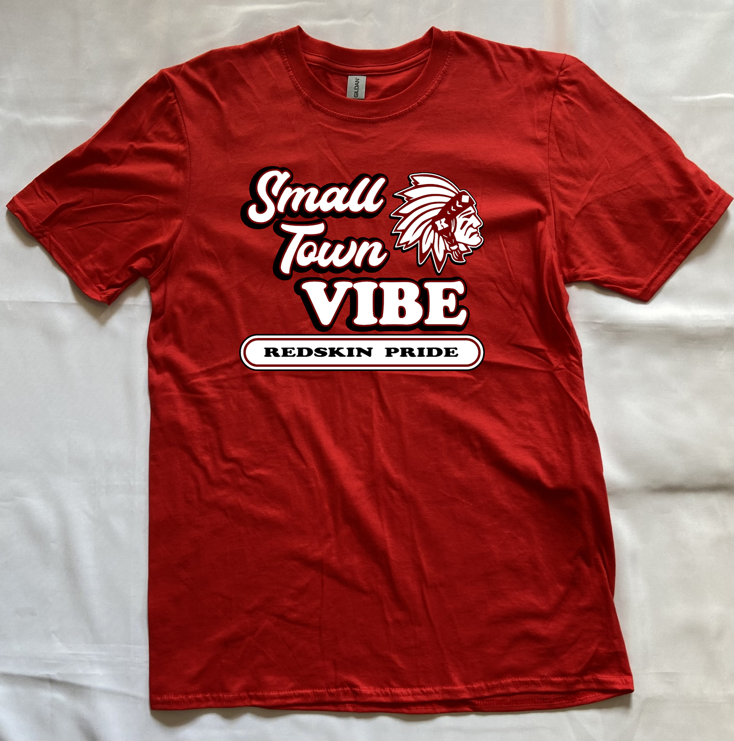 Small Town Vibe Redskin Pride T-shirt - Red - Knox Redskins