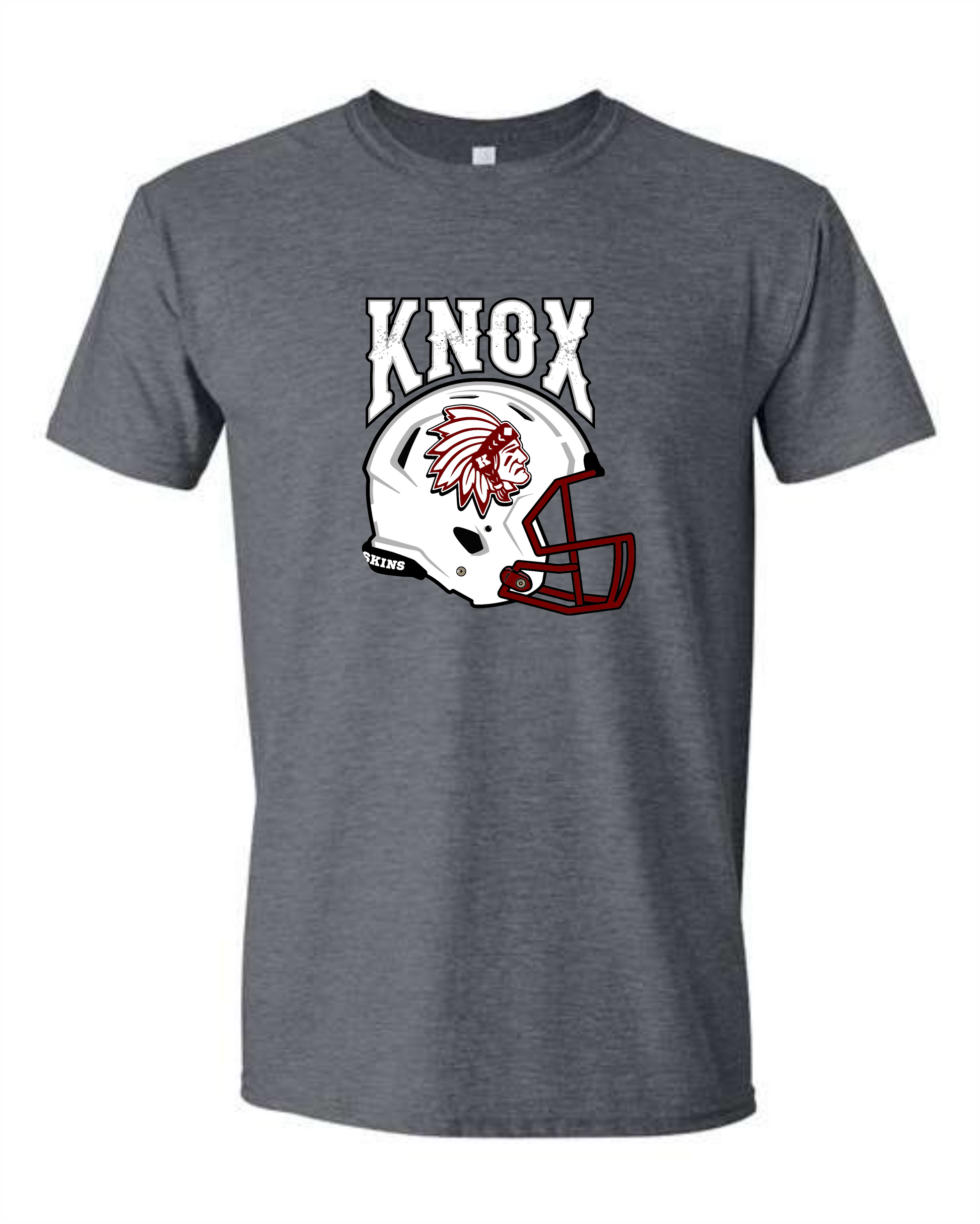 Knox Redskins Logo T-Shirt - Black Gray or White - Adult and Youth Kid –  Tomahawk Custom