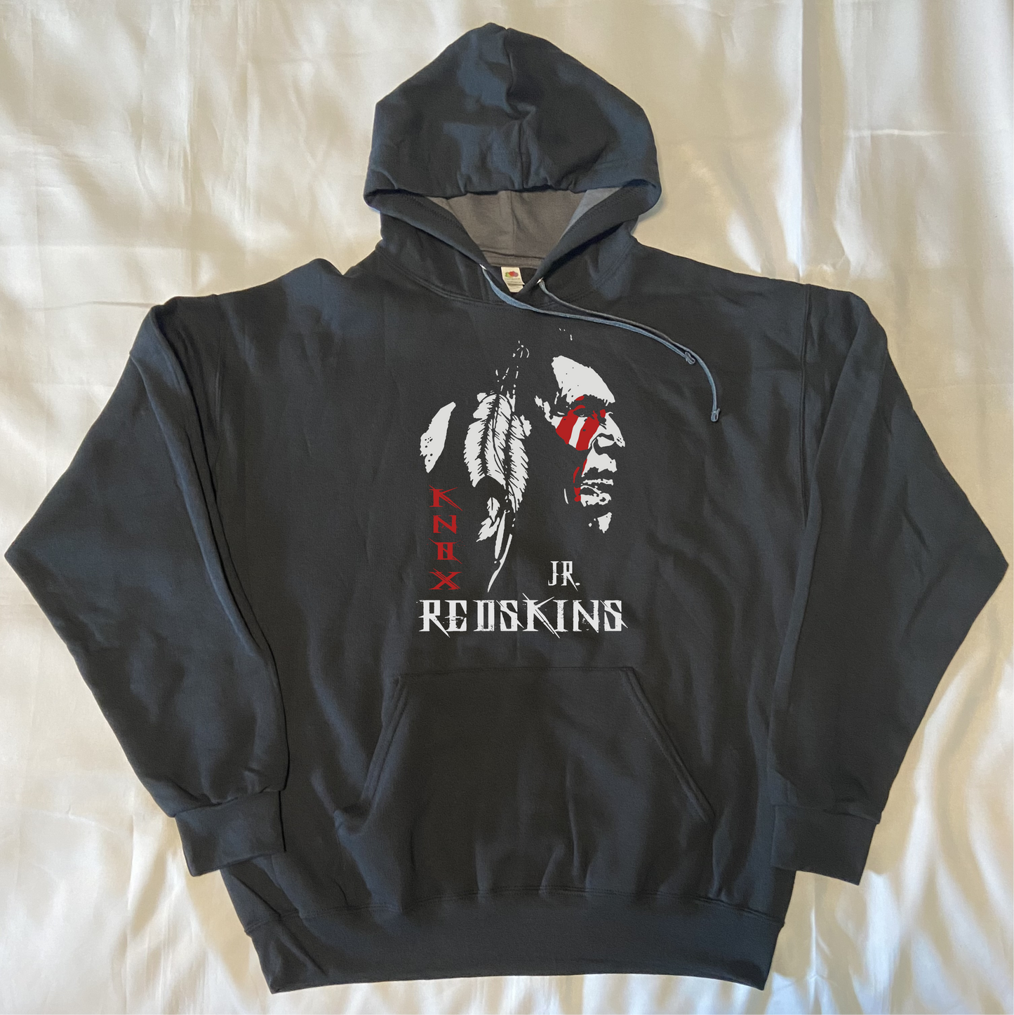 Knox Jr Redskins Football Hoodie - Black - Adult and Youth Sizes - Indian