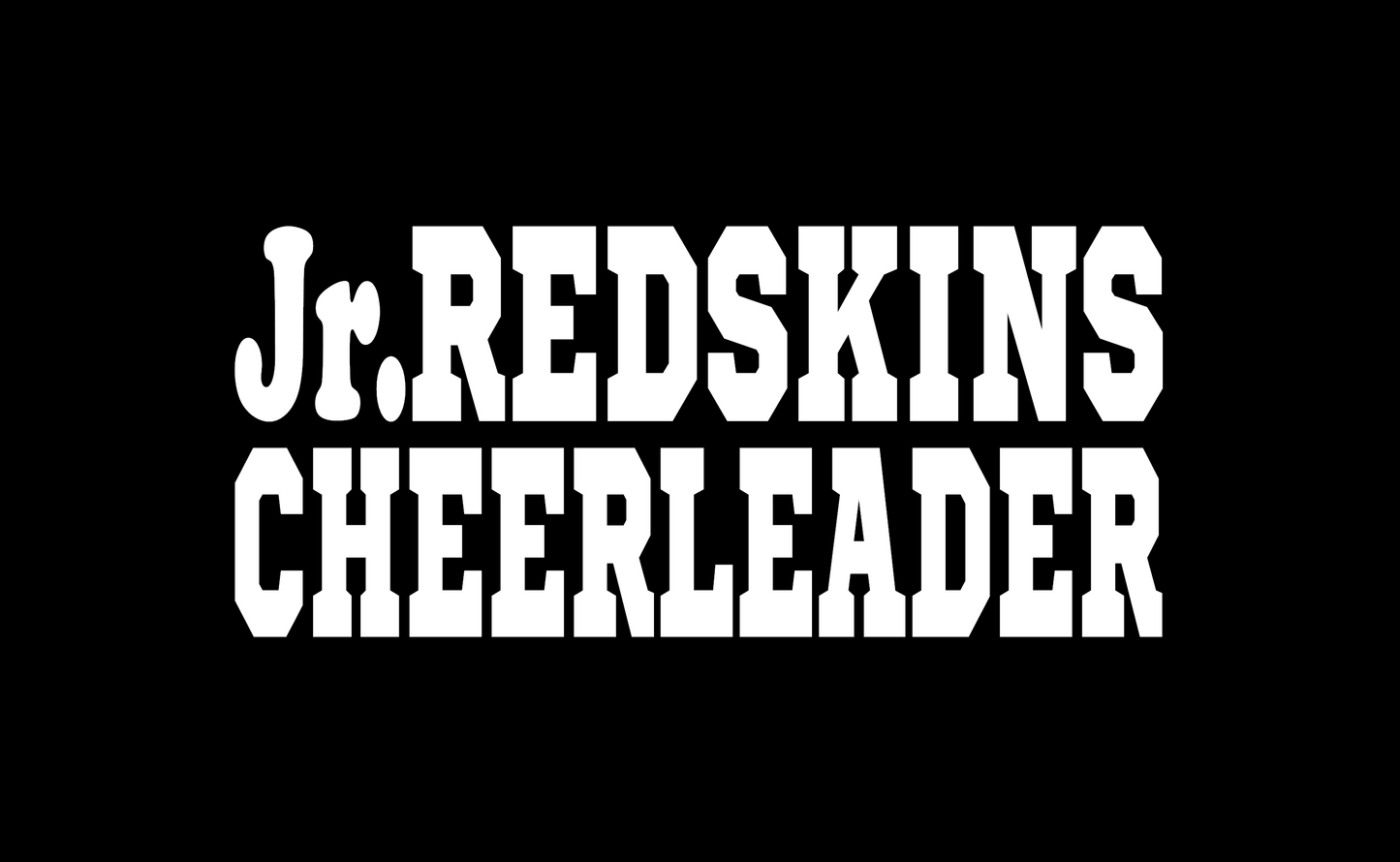 Cheerleader Knox Jr Redskins Outdoor Vinyl Decal - Car Truck Window