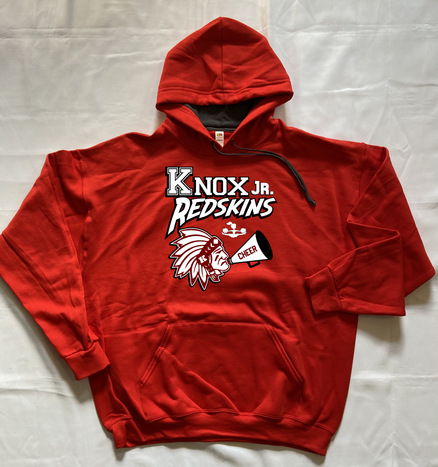 Cheer Knox Jr Redskins Hoodie - Red - Adult and Youth Sizes