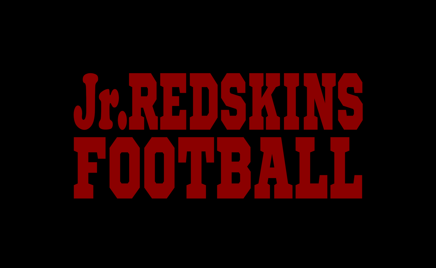 Knox Jr. Redskins Football Outdoor Vinyl Decal - Car Truck Window