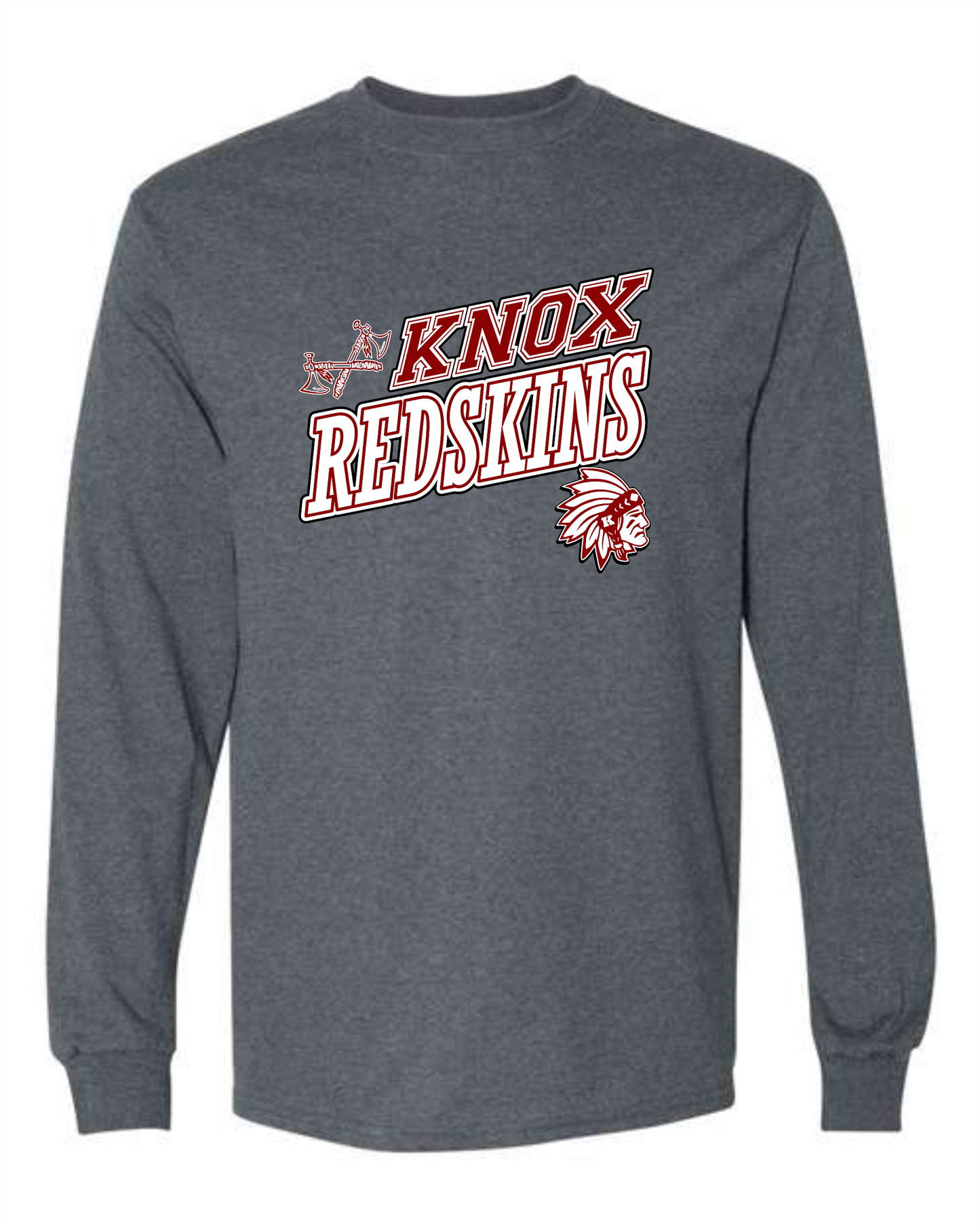 Knox Redskins Long Sleeve T-Shirt - 2 Color Options - Kids Sizes too