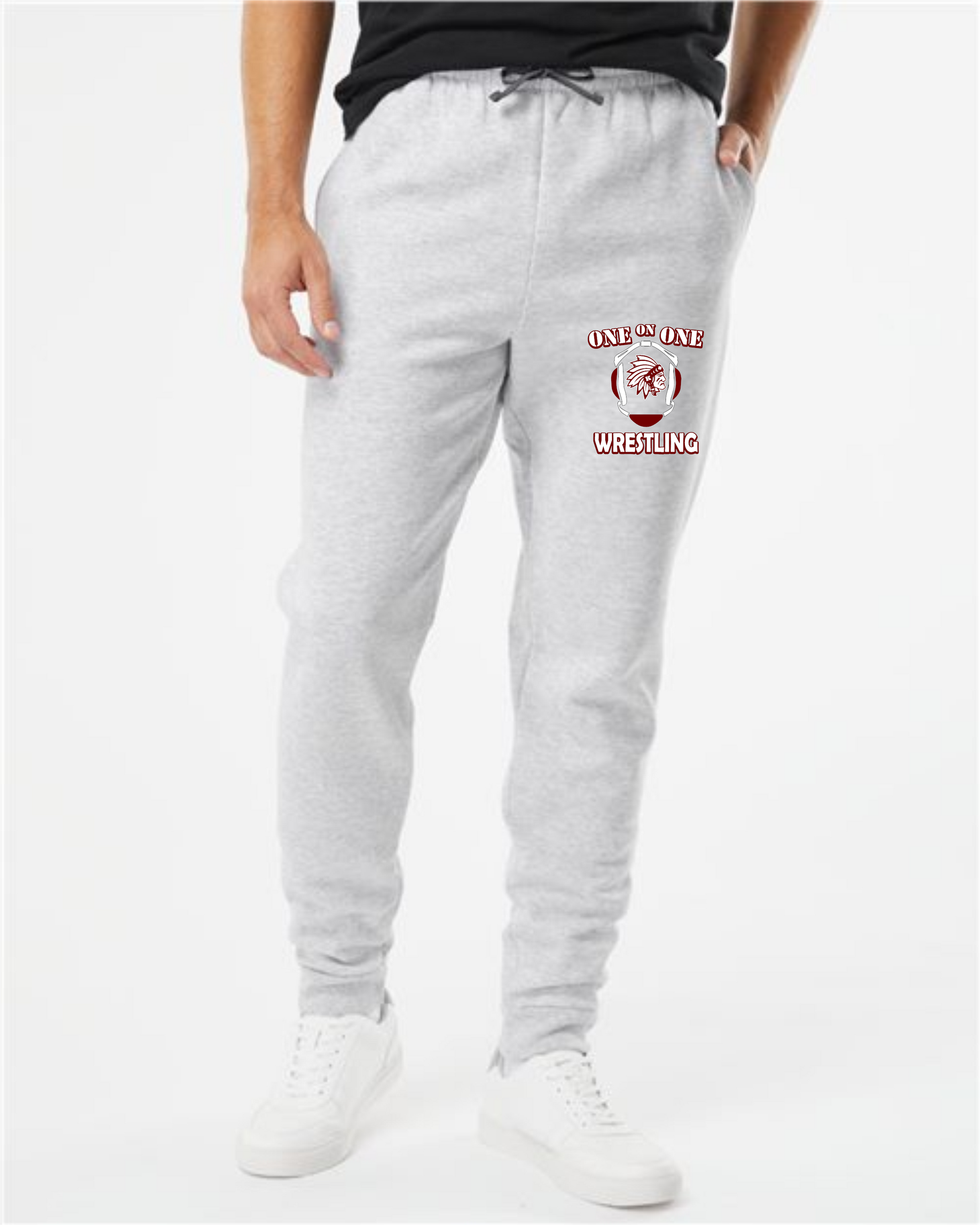 One on One Wrestling Team Joggers Sweatpants with Pockets 2 Color Choices