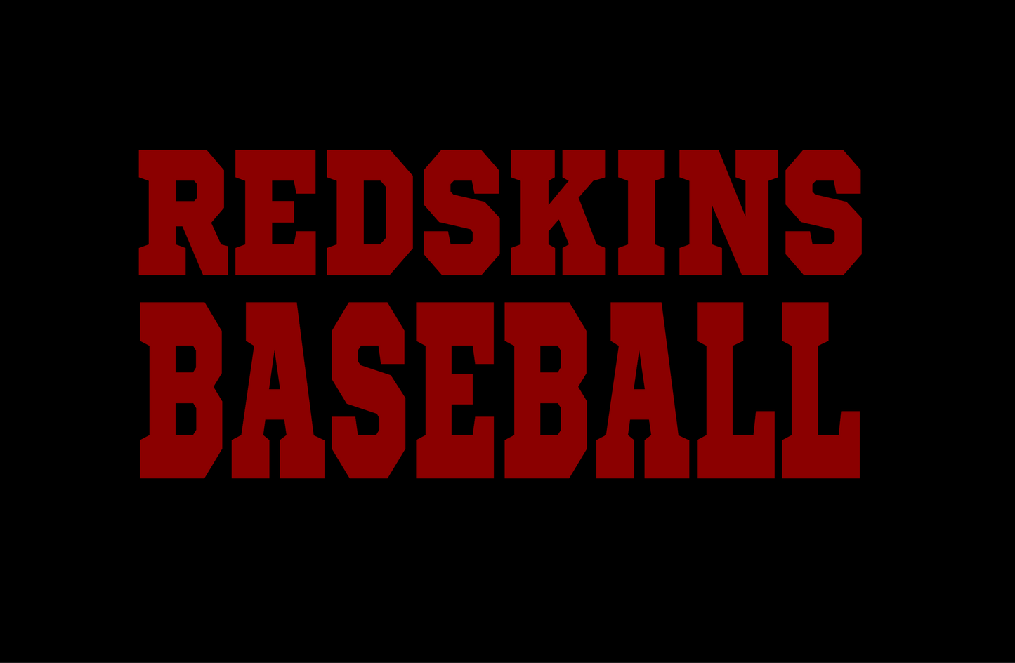 Redskins Baseball Outdoor Vinyl Sticker - Any Size - Car Truck Window Decal