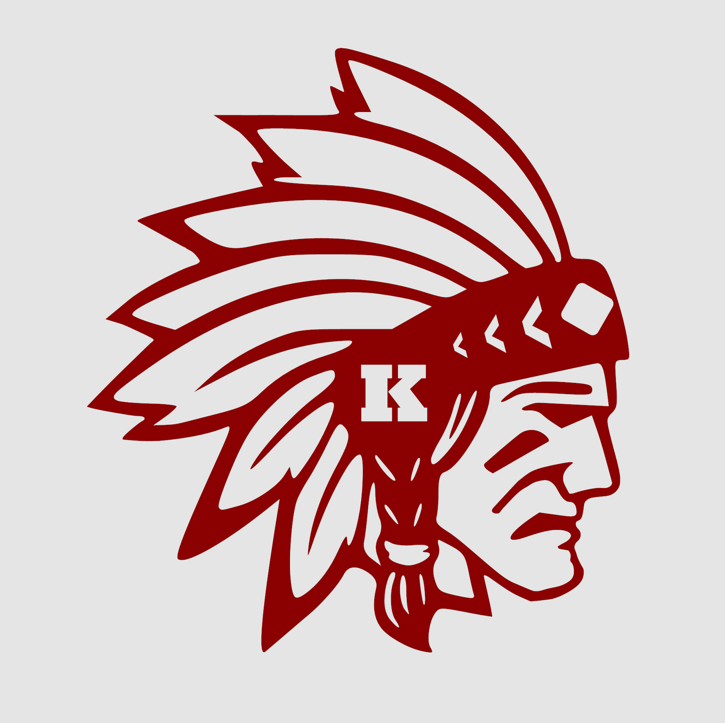 Knox Redskins Outdoor Vinyl Decal 5" or 10" Car Truck Window Decal