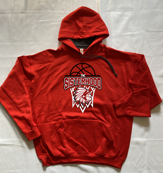 Knox Lady Redskins "The Sisterhood" Basketball Hoodie - Red - Adult and Youth Sizes